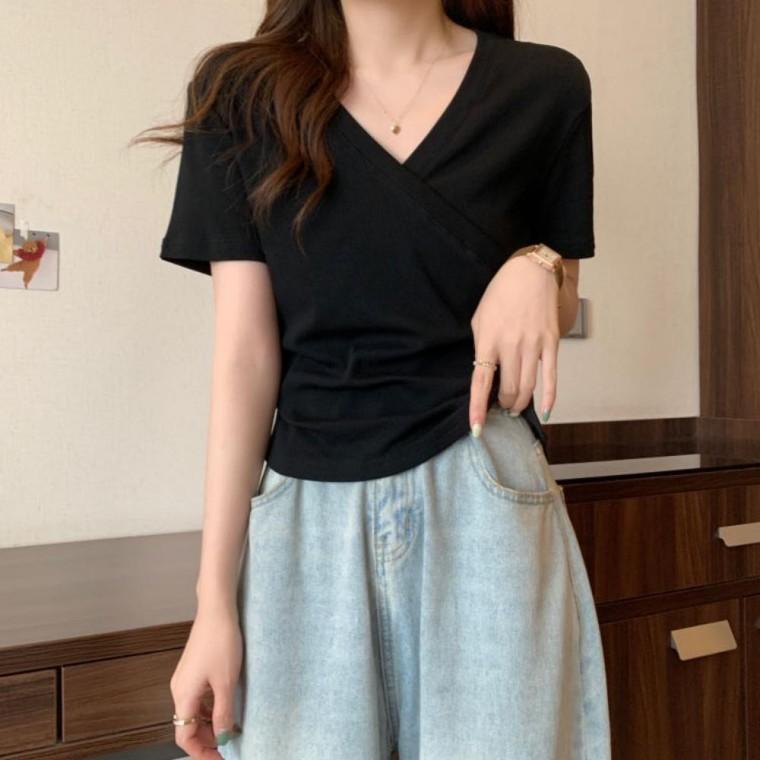 랩반팔티 브이넥티 반팔면티