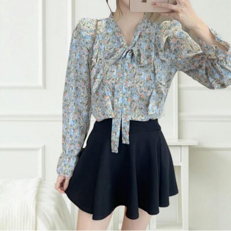 플라워블라우스 데일리블라우스 꽃무늬블라우스