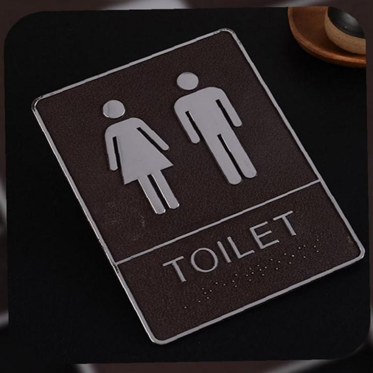 화장실표지판 따뜻한 아크릴 레이저 깔끔 화장실안내판 문패