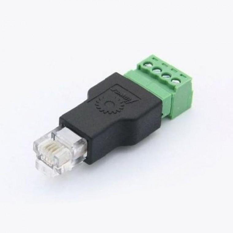 터미널 간편 젠더 스테레오 RJ11(M) 4Pin 변환