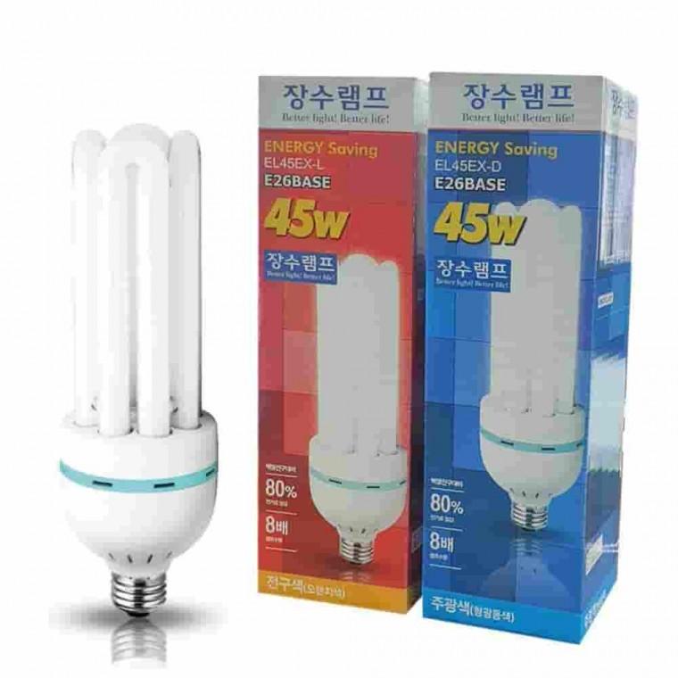 45W 삼파장전구 26mm소켓업소용 전구램프 삼파장램프 거실LED등 삼파장LED 삼파장조명