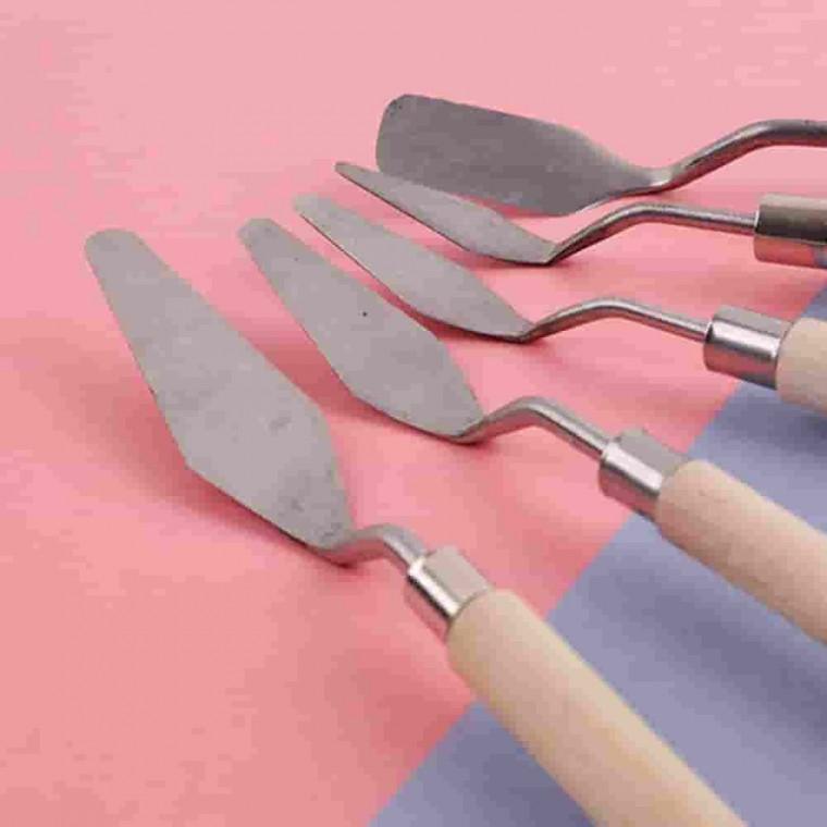 팔레트 나이프 5종 유화도구 물감섞기 페인팅나이프 미술용품 유화재료 물감스파츌라