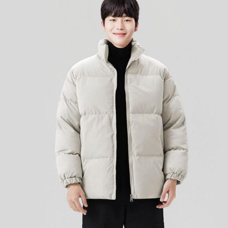 오버핏 숏 패딩 하이넥 겨울 푸퍼 다운 점퍼 남녀공용 남성바람막이패딩 남자패딩