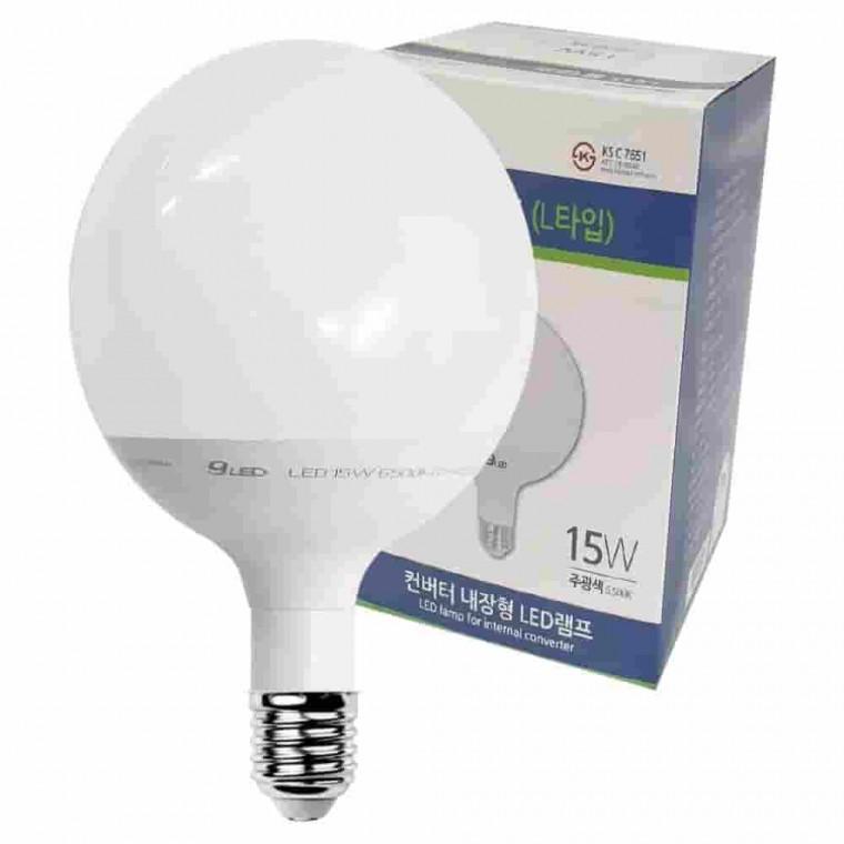 15W 주광색 L타입 LED전구 카페조명전구 LED인지구 인테리어볼전구 가정용LED전구 볼전구