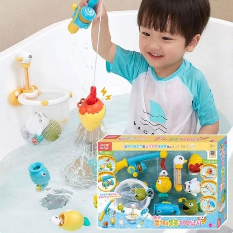 낚시놀이 물총 3in1 자석 뜰채 아기목욕장난감