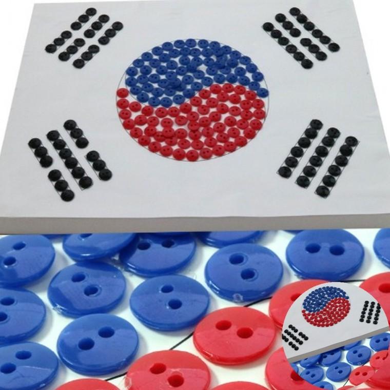단추 태극기 액자만들기 초등만들기키트 단추꾸미기 단추공예