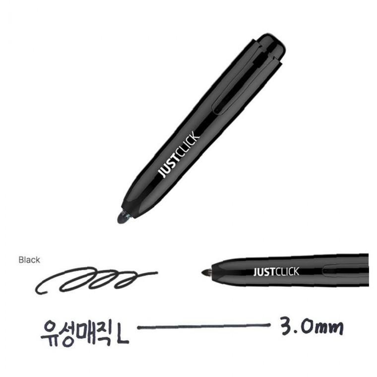 모리스 업무용 저스트클릭 유성매직L 흑색 3.0mm 12개