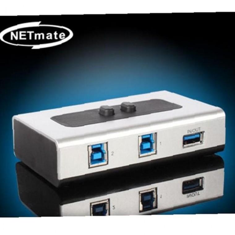 NETmate 안정형 NM US312 USB3.0 2B대1A 수동선택기 벽걸이