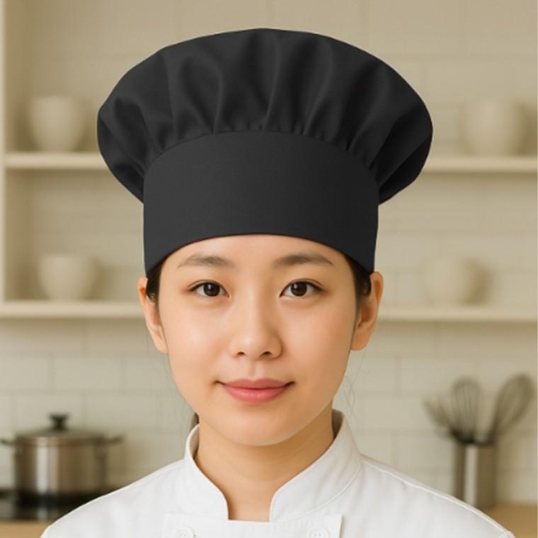 주방모자블랙 주방유니폼 카페모자
