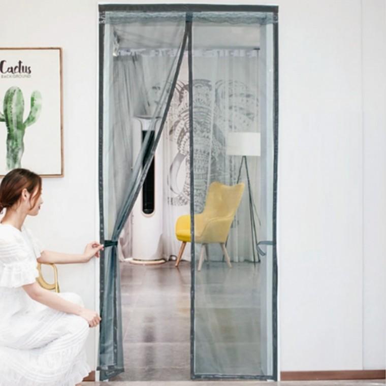 문 모기장 90x210cm 블루그린 사각모기장 벌레차단