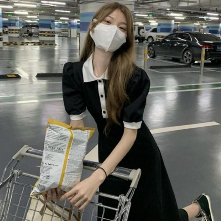 여성원피스 롱원피스 벌룬소매원피스