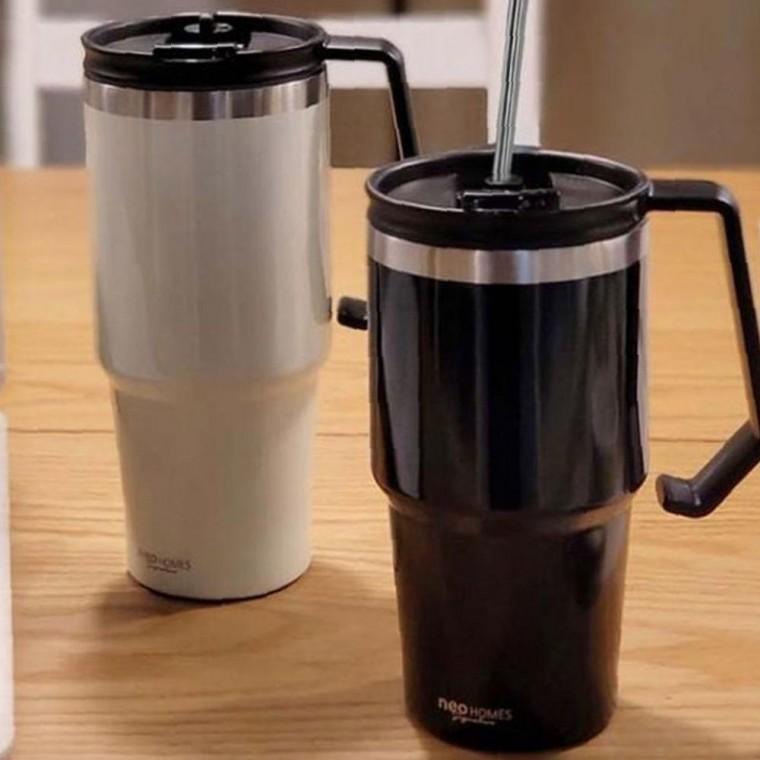 데일리 실속형 텀블러 보온 보냉 머그컵 보틀 화이트 600ml