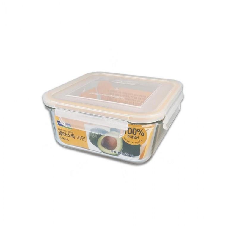 루미나D 글라스락 라인 사각 밀폐용기 1200ml 5828 -o