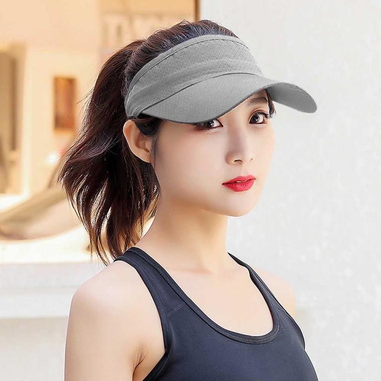 쿨링 메쉬 스포츠 썬캡(그레이) 여성썬캡 여성선캡 여성썬바이저 여성선바이저