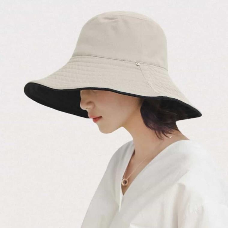 챙 여성썬캡 UV 여름 여자 여자벙거지모자 비치모자