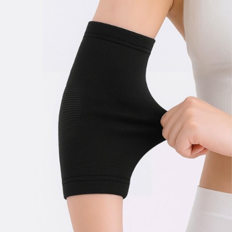 고탄력 팔꿈치 보온 보호대 2p 블랙 농구보호대 팔꿈치 탄력 보호대