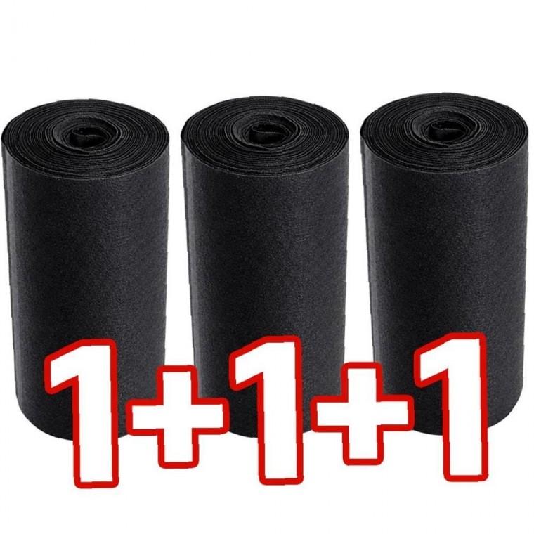 국산 깔끔한 1+1+1 보온 매직테이프(검정) PVC 배관용 실외기