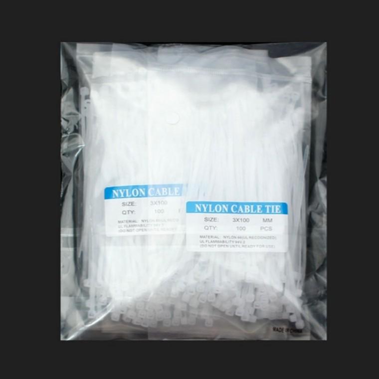 케이블타이 500개 2.5x100mm 화이트 원예케이블타이 케이블정리