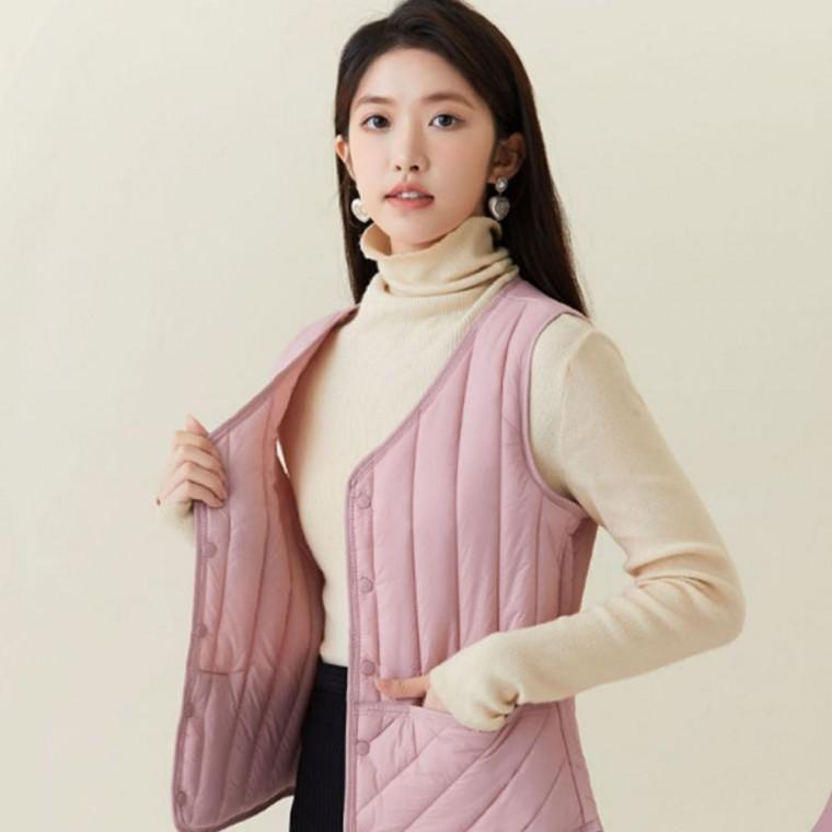 여성 조끼 패딩 간절기 경량 누빔 퀼팅 포켓 베스트 여성패딩베스트 패딩조끼