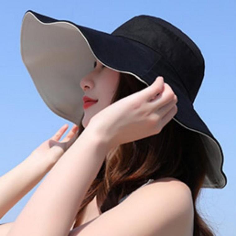 와이드 챙 모자 자외선차단모자 넓은창모자