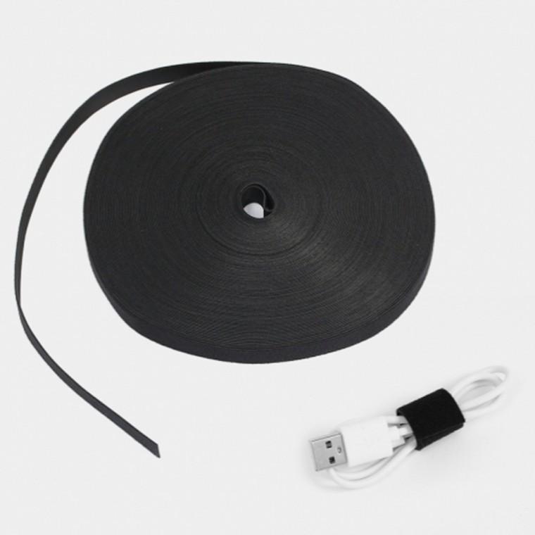 탈부착 테이프 케이블타이 폭 20mm 블랙 케이블선정리홀더 선정리
