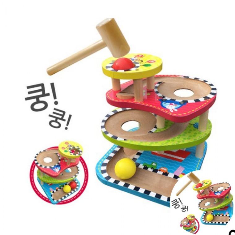 멜로디 망치놀이 볼트랙장난감 원목망치놀이 감각발달장난감