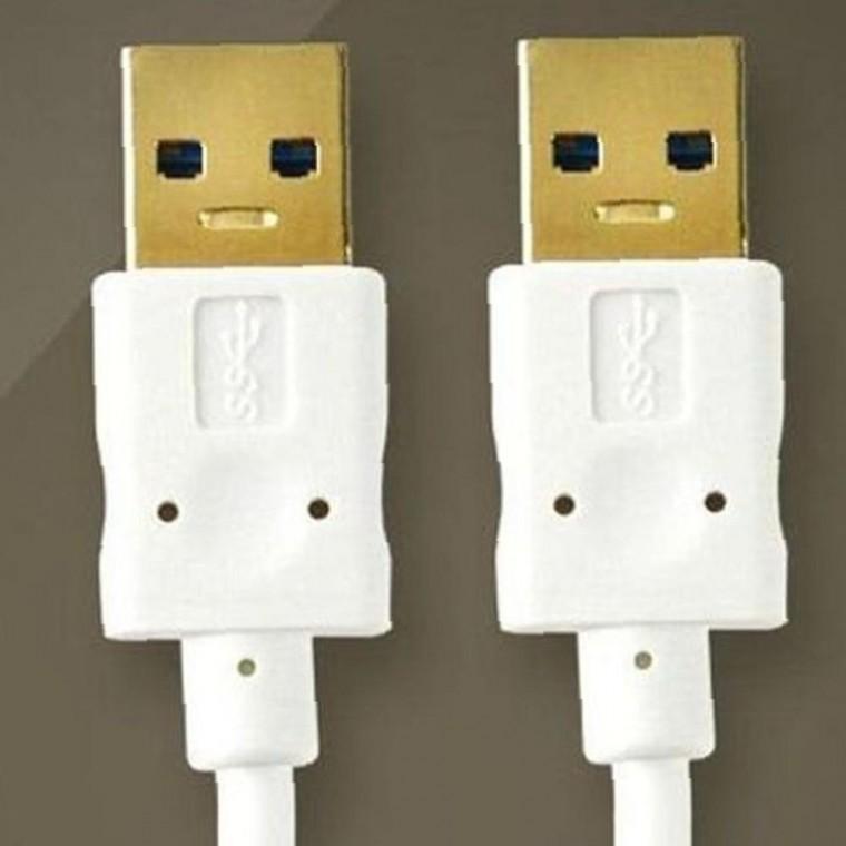 coms 편리한 USB 3.0 케이블(AA형 화이트) 1M