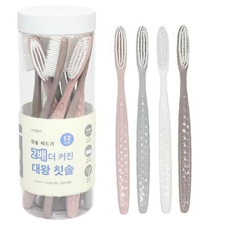 칫솔 간편한 양치 브러쉬 치석 플라그 제거 대왕솔 12개입