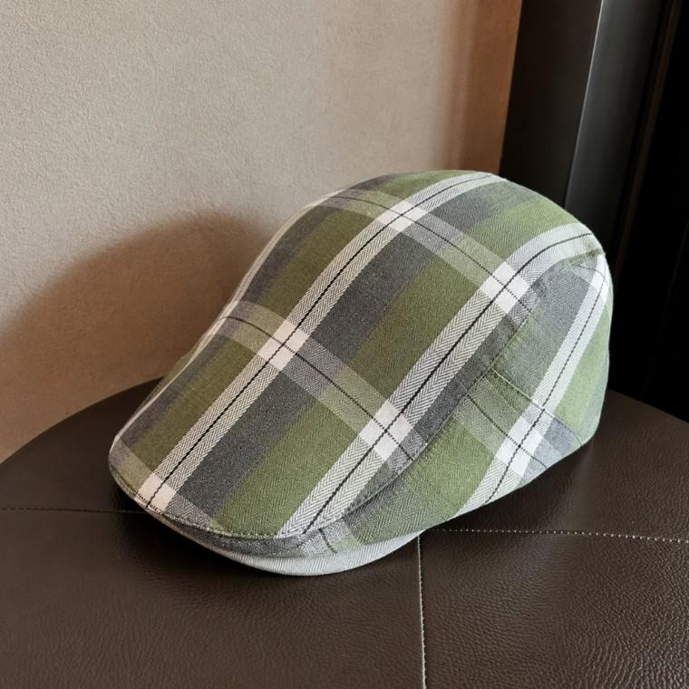 남성 클래식 체크 격자 헌팅캡 데일리 캐주얼 베레모