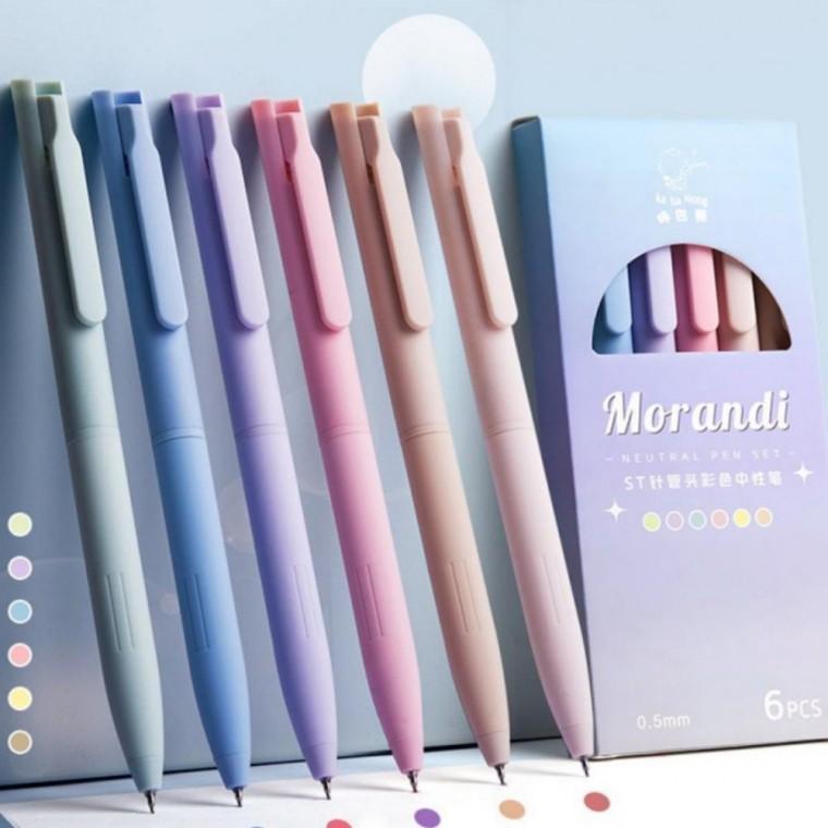 마카롱 0.5mm 컬러중성펜 세트 사무용품 볼펜 공부펜