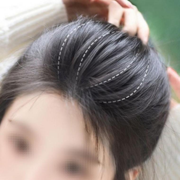 웨이브 옆머리 헤어피스 여성 가발 부분가발 30cm
