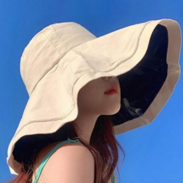 여성 넓은챙모자 와이어햇 자외선 차단 모자 휴가모자