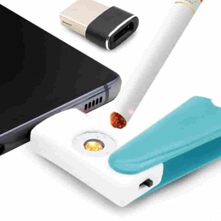 C타입 USB 라이터 부싯돌 블루 낚시라이터 미니라이터 C타입라이터 소형라이터 슬림라이터