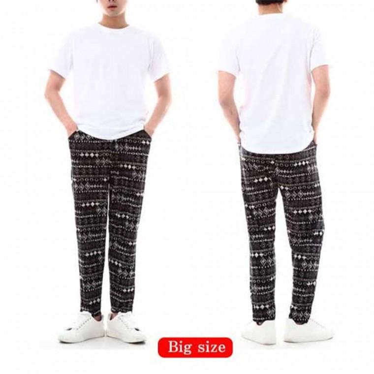 남성용 빅사이즈 9부 아이스쿨바지 다이아 농사바지 여행휴가바지 잠옷바지
