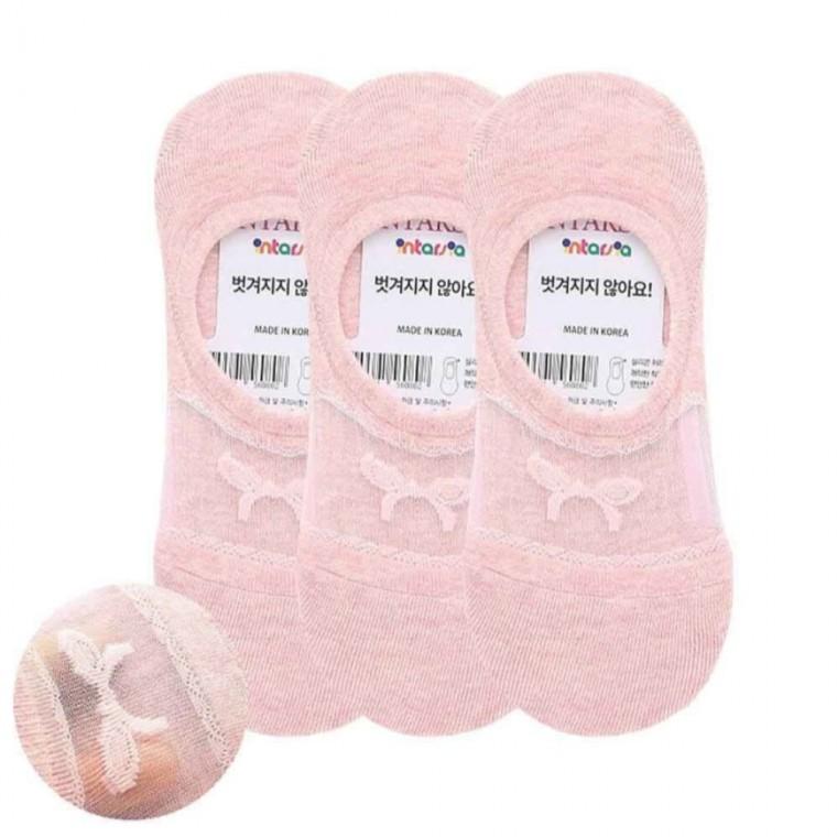 여성용 페이크삭스 양말 핑크 3켤레 버선양말 블로퍼양말 로퍼양말