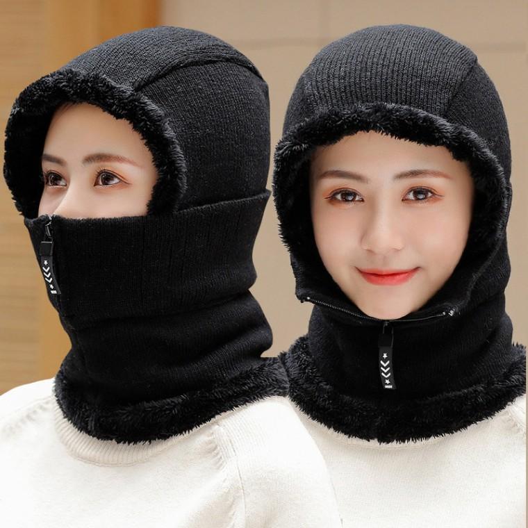 겨울 전면지퍼 넥워머 바라클라바 부드러운퍼 보온