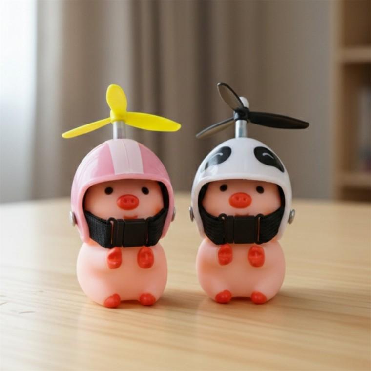 헬멧 돼지 액세서리 귀여운인형 이쁜인테리어소품 장식품