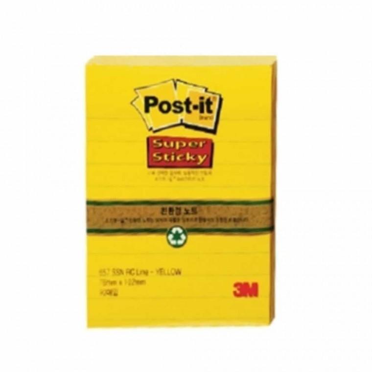 슈퍼스티키 그리너 라인노트 접착메모지 POST-IT 메모잇