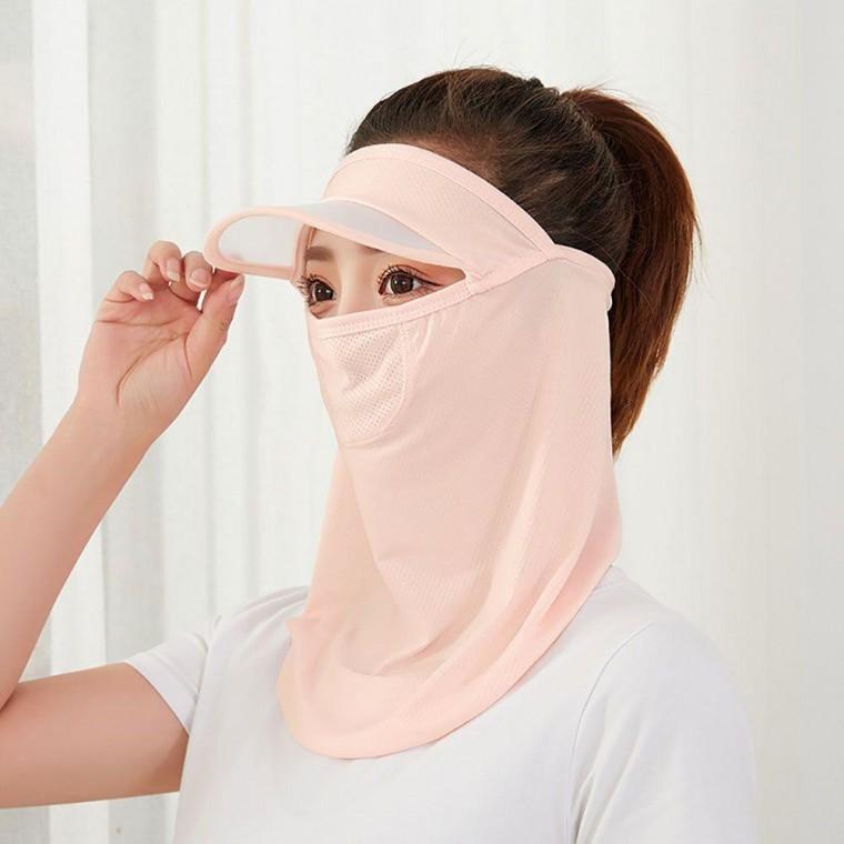 햇빛차단 안면 레쉬가드 마스크 코랄핑크 자외선차단