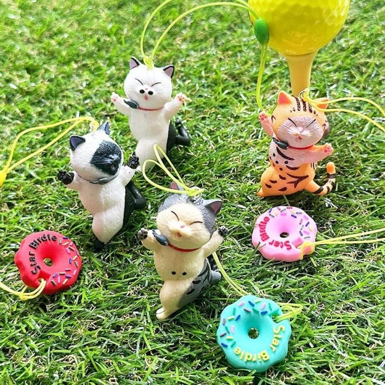 빅토리고양이 도넛링 골프티걸이 1개 골프티꽂이 선물