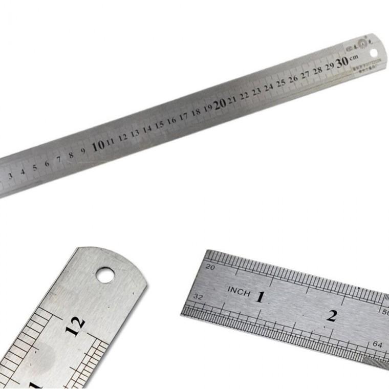 방안자 건축 쇠자 목공 커팅자 30cm 철자