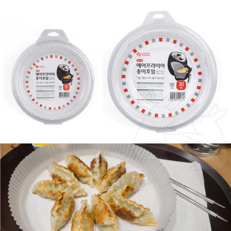 유산지 에어프라이어 시트형 제빵 전자레인지 원형 종이호일 30매