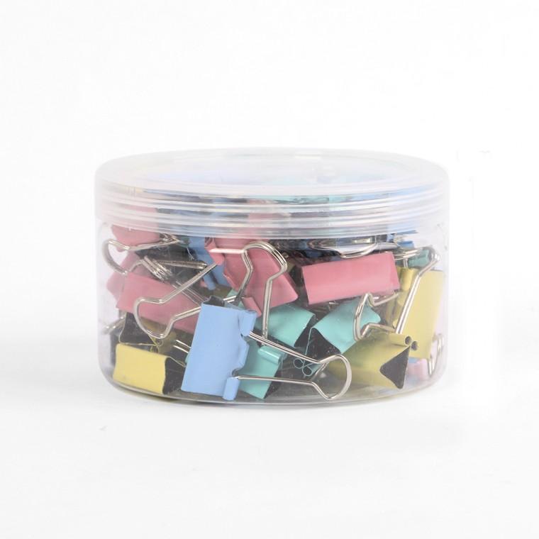 PL 다용도 문구 클립 문구존 컬러 더블 클립 48p세트(2.5cm) No59