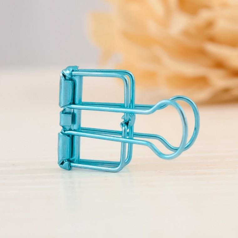 PL 컴포트 문구 클립 문구존 철제 더블 클립 8개입(2cm) (블루) No82