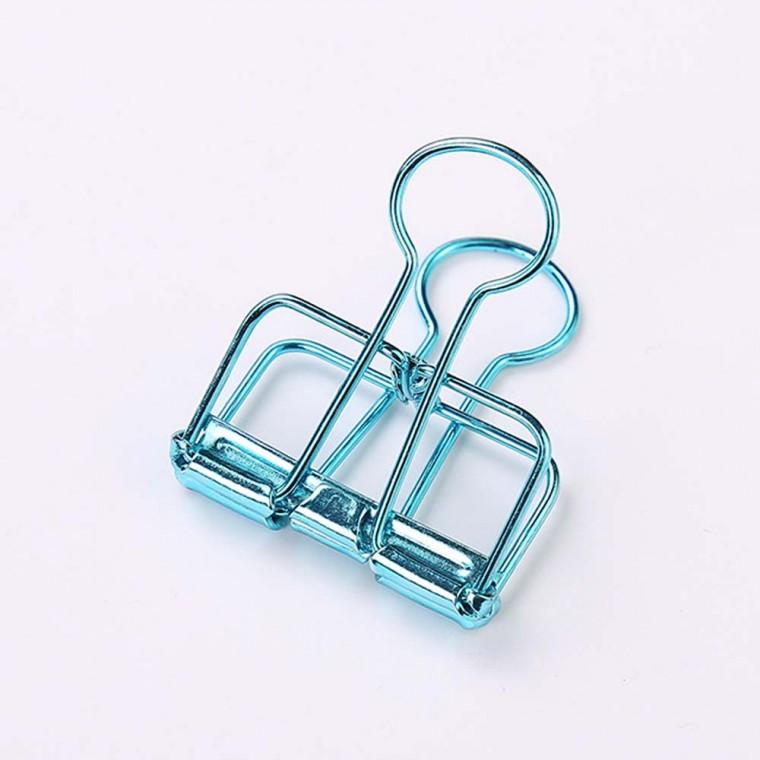 PL 스타일리쉬 문구 클립 문구존 철제 더블 클립 3개입(5cm) (블루) No116