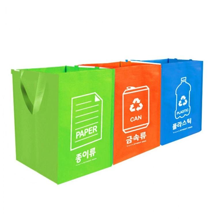 3P셋 찍찍이 받침판 이지앤 472 재활용 분리수거함 분리함 재활용백 재활용함