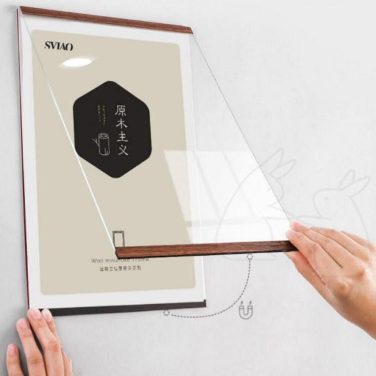 안내사항 아크릴 우드 홍보물 학급 A4 부착용 꽂이판