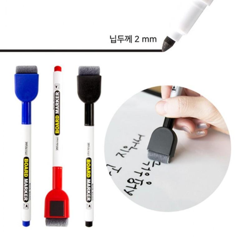 지우개 화이트보드 자석 칠판 일체형 보드마카 2개