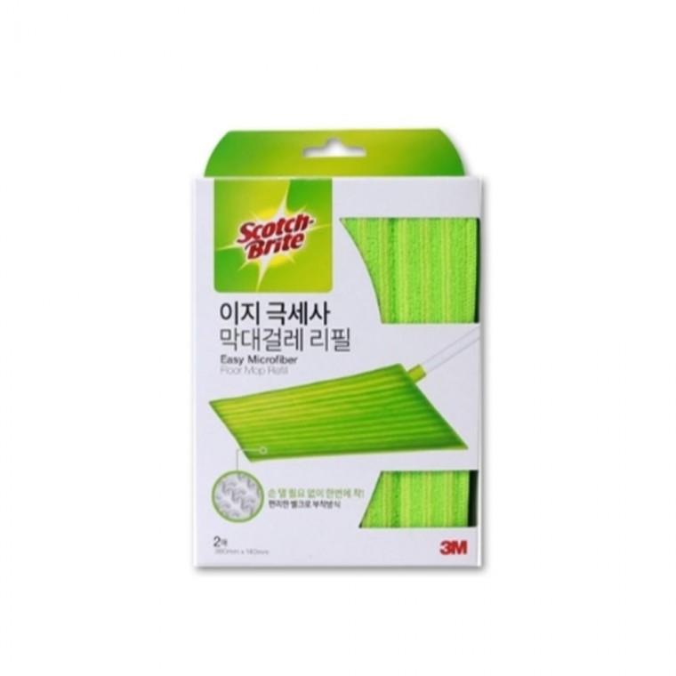 극세사 막대걸레 리필 2매 380mm x 140mm 밀대걸레 마포걸래 마대걸래