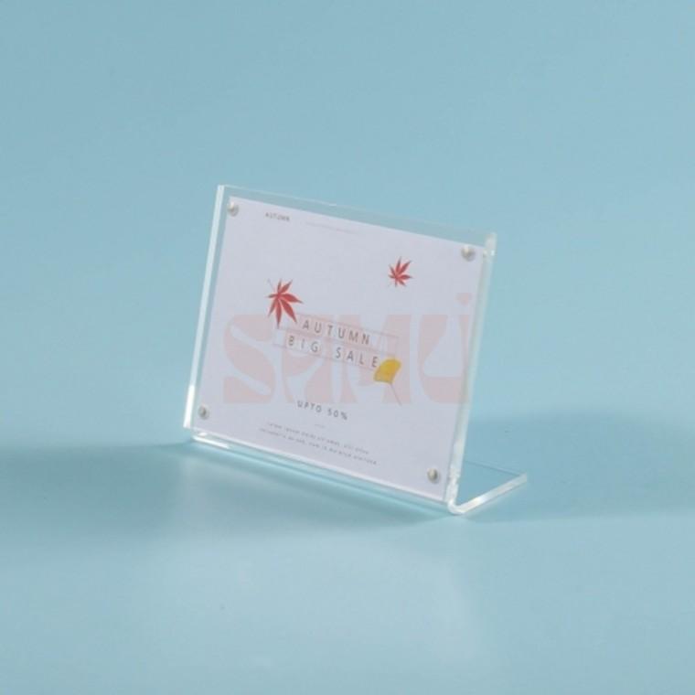L형 아크릴 쇼케이스 10x7.5cm 메뉴판 깔끔한게시물꽂이